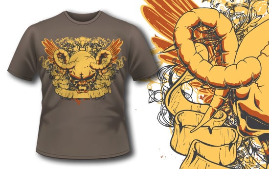 Animal skull T-shirt design 202 1