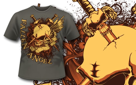 Fallen angel T-shirt design 203 1