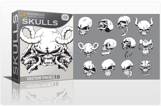 Skulls vector pack 18 1