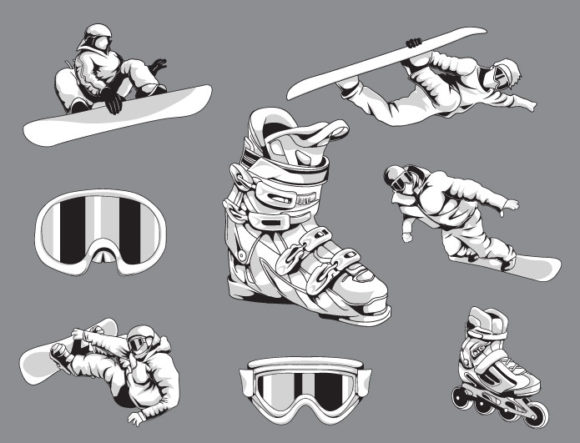 Sports winter vector pack 1 2