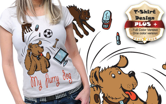 My furry dog T-shirt designs plus 24 1