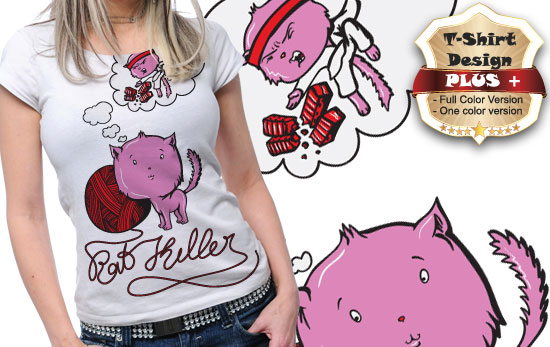 Cat killer T-shirt designs plus 26 1