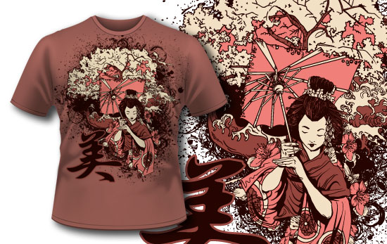 Geisha T-shirt design 222 1