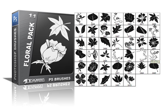 Floral brushes pack 11 1