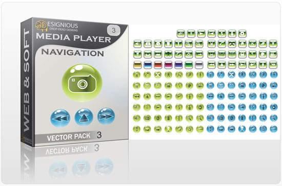 Media player navigation vector pack 3 1