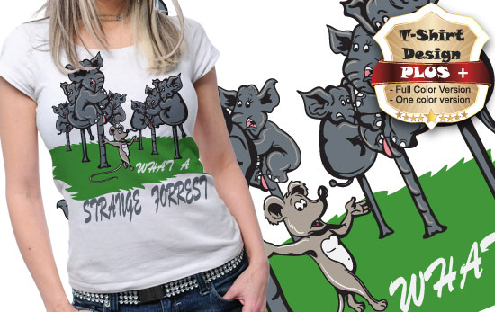 Elephants T-shirt design plus 45 1