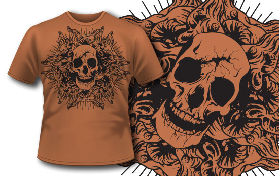Skull T-shirt design 244 1