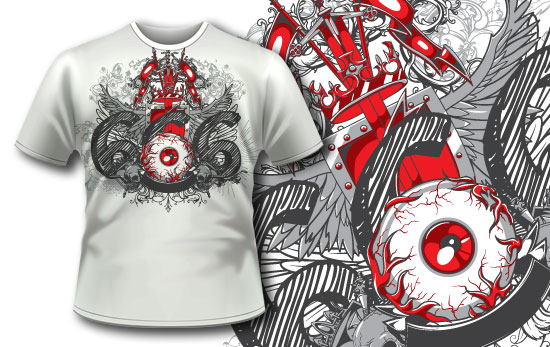 666 eye T-shirt design 240 1