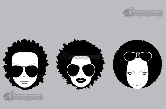 Funky faces vector pack 3
