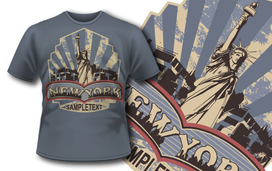 New York sample text T-shirt design 267 1
