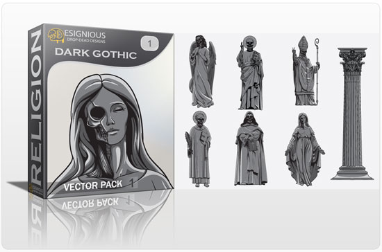 Dark gothic vector pack 1