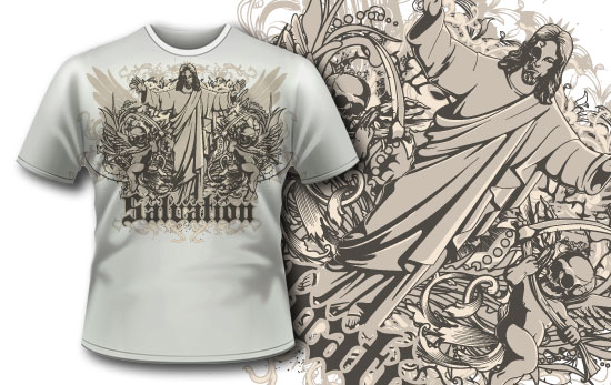 T-shirt design 289 - Evil Jesus 1