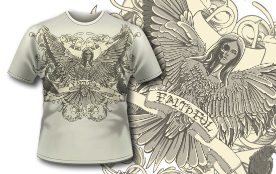 T-shirt design 296 - Dark Seraphim 1