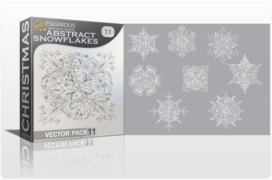 Christmas Vector Pack 11 - Abstract Snowflakes 1
