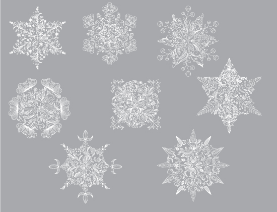 Christmas Vector Pack 11 - Abstract Snowflakes 3