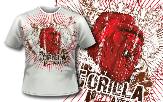 T-shirt design 297 - Gorilla 1