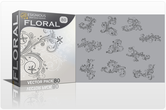 Floral Vector Pack 80 - Abstract Flowers 1