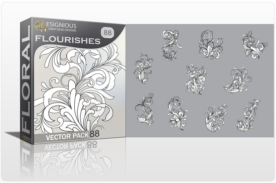 Floral vector pack 88 - Flourishes 1