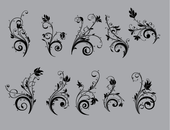 Floral Vector Pack 90 - Swirls 2
