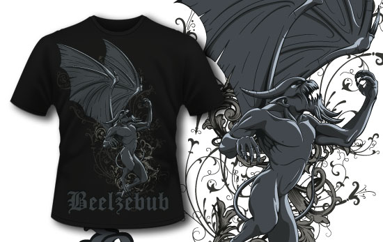 T-shirt design 324 - Rising Gargoyle 1