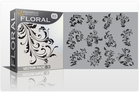Floral Vector Pack 83 - Flourishes 1