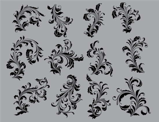 Floral Vector Pack 83 - Flourishes 2