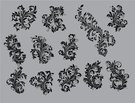 Floral Vector Pack 85 - Flourishes 3