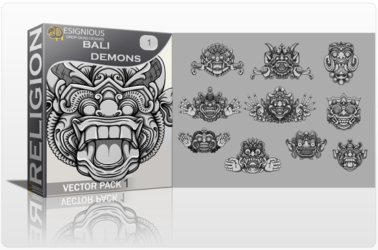Bali Demons Vector Pack 1 1