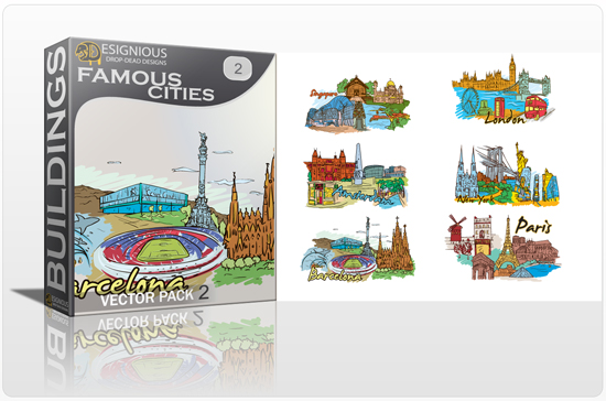 Famous Cities Vector Pack 2 1