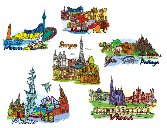 Famous Cities Vector Pack 5 2