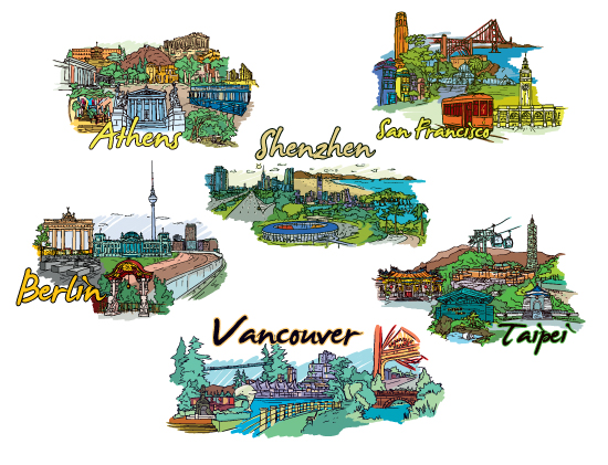 Famous Cities Vector Pack 7 2