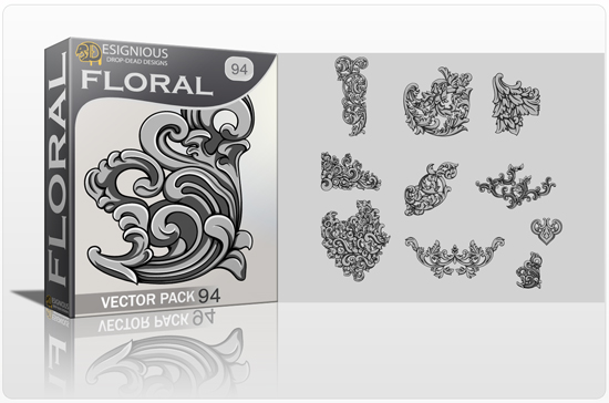 Floral Vector Pack 94 - Engravings 1