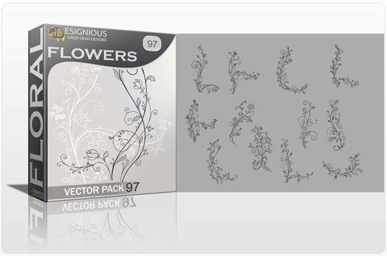 Floral Vector Pack 97 - Flourishes 1