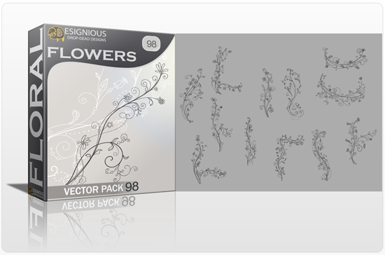 Floral Vector Pack 98 - Flourishes 1