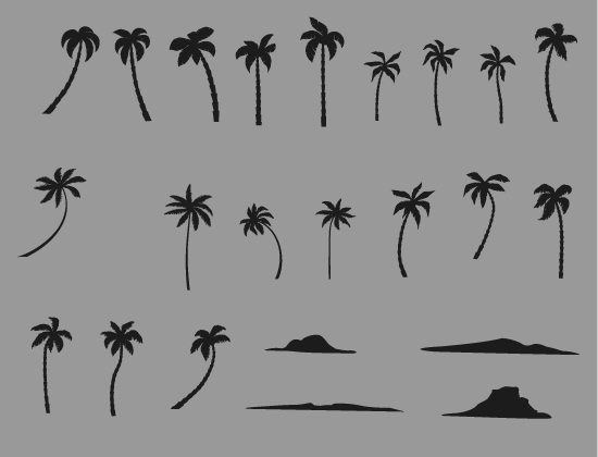 Palm Trees Vector Pack 3 2