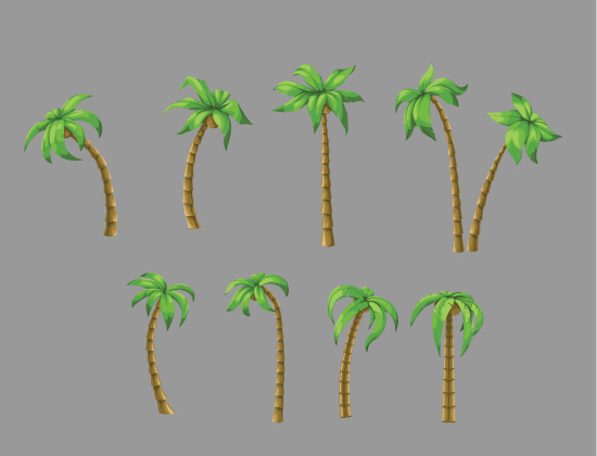 Palm Trees Vector Pack 4 2