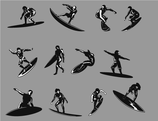 Surfers Vector Pack 2 2