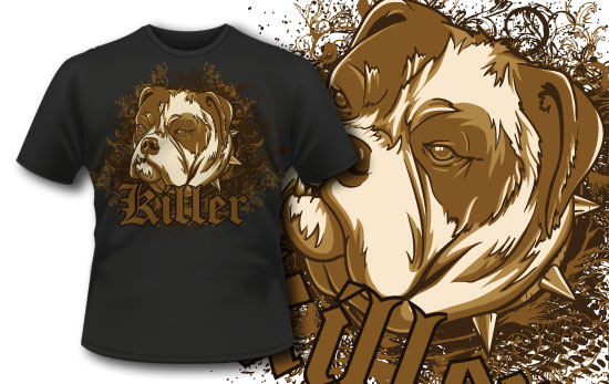 T-shirt design 337 - Bulldog 1