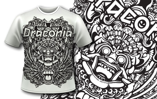 T-shirt design 340 - Bali Demon 1