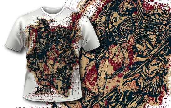 T-shirt design 348 - Archangels 1