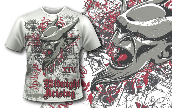 T-shirt design 351 - Gargoyle 1