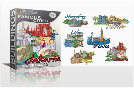 Famous Cities Vector Pack 12 1
