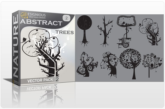 Abstract trees vector pack 2 1