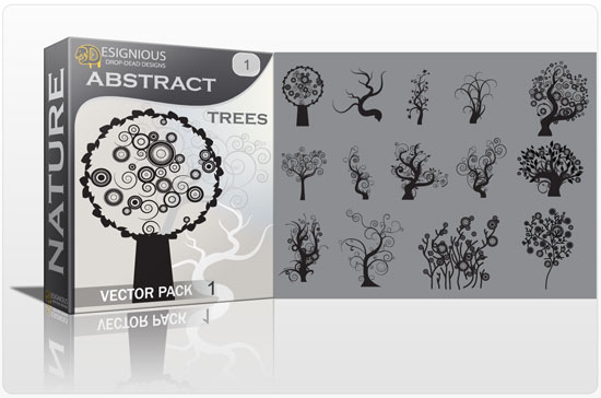 Abstract trees vector pack 1