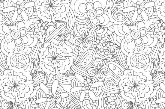 Seamless Patterns Vector Pack 59 - Floral Chaos 3