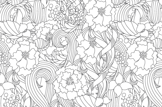 Seamless Patterns Vector Pack 59 - Floral Chaos 6