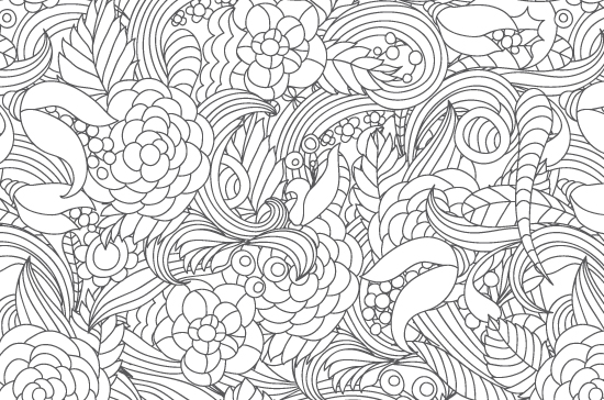 Seamless Patterns Vector Pack 59 - Floral Chaos 7