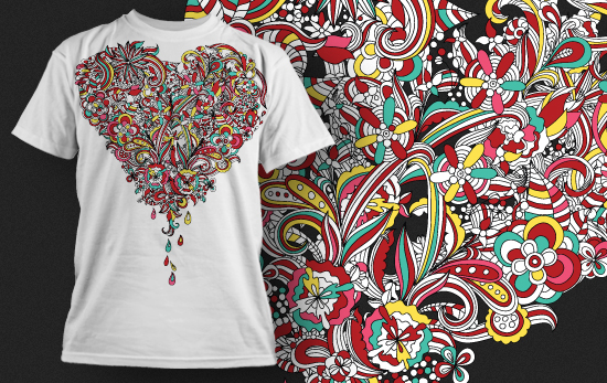 Aztec heart T-shirt Design 433 1