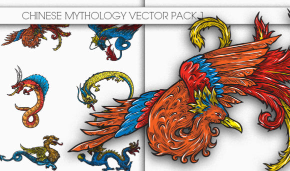 Chinese Mythology Vector Pack 1 1