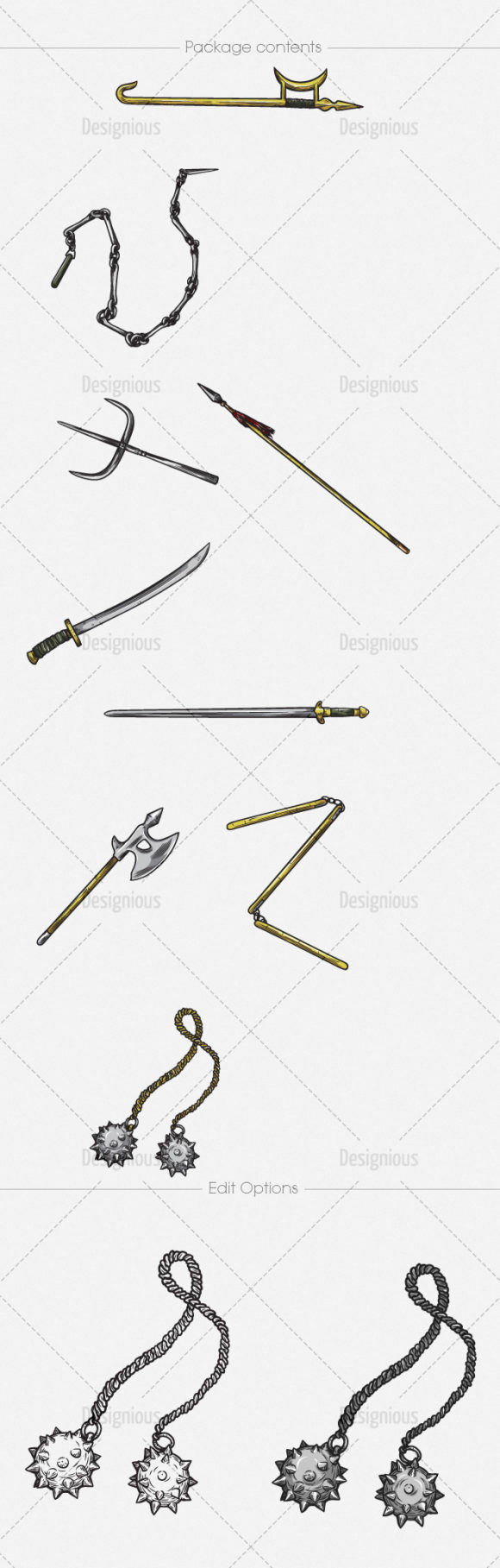 Chinese Weapons Vector Pack 1 2